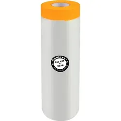 Abdeckfolie Malerfolie Baufolie 1,4 x 20m Abdeckband 7,5m2 Goldband Masker Tape - Transparent