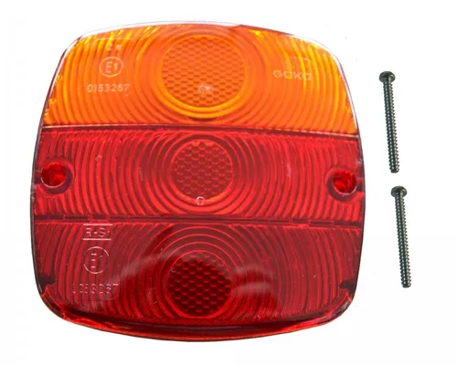 Lichtscheibe + Schrauben für GEKA Dreikammerleuchte OHNE Kennzeichenbeleuchtung