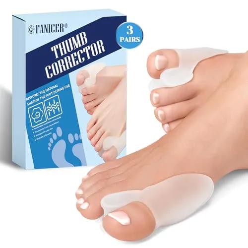 Stück Zehenspreizer Silikon, Hallux Valgus Transparent, Hallux Valgus Korrektur, Zehenspreizer für Männer und Frauen, Ballenschutz für Großzehe, Toe Separator, Schmerzlinderung 6