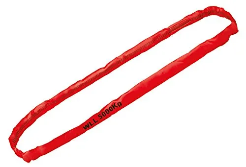 Rundschlinge, WLL 5000 kg, Einfachmantel, Länge: 6 m SF 7:1, EN 1495-2, Rot