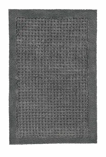 Kleine Wolke Badematte Badteppich Net - Badteppich aus 100% Baumwolle, fußbodenheizungsgeeignet und in stilvollem Silber, ideal für Komfort und Eleganz im Badezimmer.