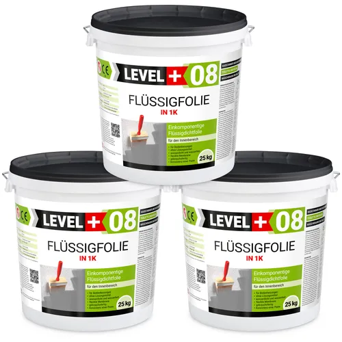 Dichtfolie Flüssigfolie 75Kg - Wasserdichte Abdichtung für Bad und Küche - Fugenabdichtung für Innenräume, ideal für Bäder und Küchen. Die elastische Flüssigfolie bietet einen hohen Haftungsgrad und schützt zuverlässig gegen Feuchtigkeit, Schimmel und Chemikalien.