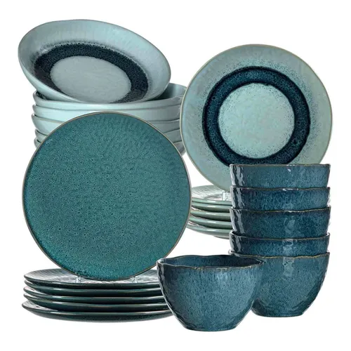 Leonardo MATERA Geschirr Tafelservice 24-teilig in blau von LEONARDO