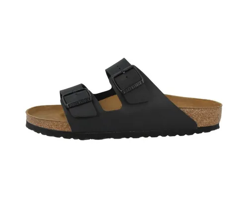 BIRKENSTOCK Pantoffeln Arizona Schwarz 47 - Wanderschuhe mit anatomisch geformtem Kork-Latex-Fußbett für optimalen Komfort und Unterstützung. Ideal für schmale Füße und aus hochwertigem Birko-Flor gefertigt.