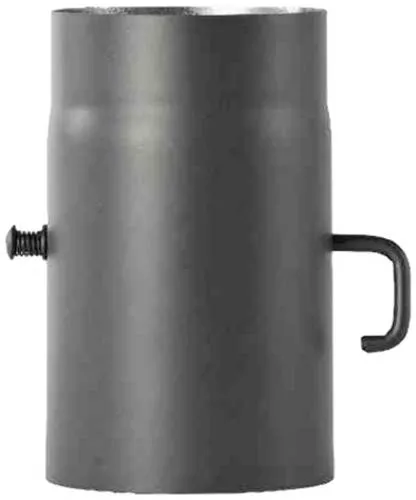 FIREFIX R150 2D Ofenrohr - 150 mm Durchmesser, 250 mm lang, robustes 2 mm Stahlblech mit umweltfreundlichem Lack und Regulierklappe