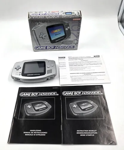 Gameboy Advance OVP Konsole Limited Edition Platinum 32bit Wide Color Screen ✅