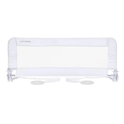 Dreambaby F719 Phoenix Bettgitter Rausfallschutz - Kindersicherungen mit Umklappfunktion, ideal für flache Betten bis King Size und perfekt für Familien unterwegs – einfach zu montieren und abnehmbarer, waschbarer Bezug.