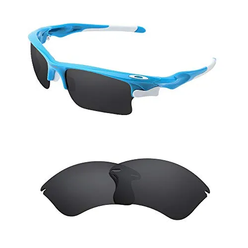 HiCycle2 Polarisierte Ersatzgläser für Oakley Fast Jacket XL OO9156 Sonnenbrille (Schwarz)