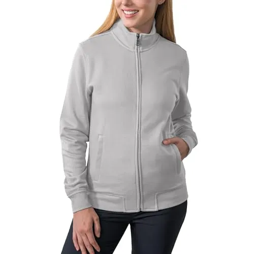 HRM Damen Premium Full-Zip Sweat Jacket I Fair Trade Damen-Sweatjacke, 360 g/m² I Aus 70% Baumwolle & 30% recyceltem Polyester