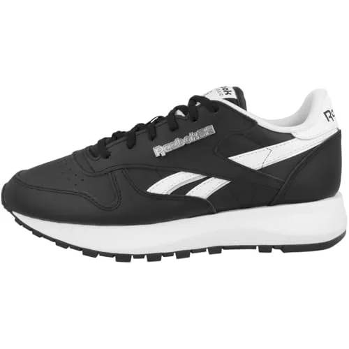 Reebok Damen Sneaker Low Classic Leather SP Schwarz 39 - Stylischer Damen Sneaker mit klassischem Design. Die perforierte Zehenpartie sorgt für Atmungsaktivität, während die Gummisohle für optimalen Komfort im Alltag sorgt.
