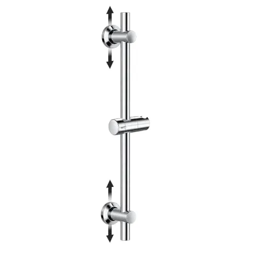 Görbach Duschset Edelstahl Duschstange mit Duschkopfhalterung, 70 cm, Chrom