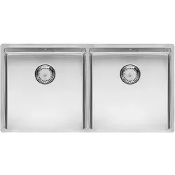 Reginox NEW YORK 40x40+40x40 (L) Edelstahl Einbauspüle - Küchenspülen & Spülbecken, hochwertige Edelstahlverarbeitung für Langlebigkeit und modernes Design in Ihrer Küche.