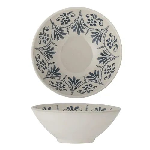 Heikki Schale Blau aus Steingut, D26,5xH11 cm in blau von Bloomingville