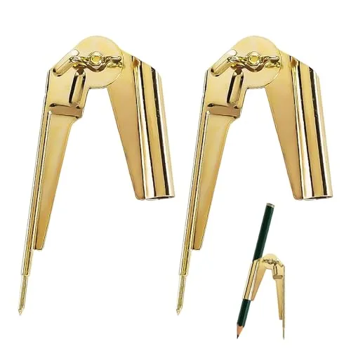 Konturmesswerkzeuge, Markierungswerkzeug, Bleistift-Kompass Und Marker, Multifunktionales Bleistift-Markierungswerkzeug Für Die Holzbearbeitung(Gold) 2