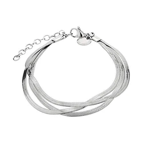 Liebeskind BERLIN TIME & JEWEL Armband aus Edelstahl (Silber) - Elegantes 20 cm Layeringarmband aus hochwertigem Edelstahl, perfekt kombinierbar mit anderem Schmuck. Ein ideales Geschenk für jede Frau und jeden Anlass, in exklusiver Liebeskind Berlin Geschenkbox.