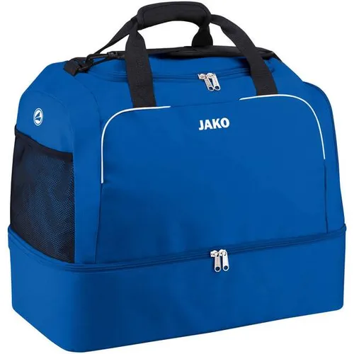 JAKO Sporttasche Classico mit Bodenfach 88 Liter royalblau - Badmintontaschen mit separatem Bodenfach für saubere Aufbewahrung von Schuhen, praktische Meshbag und verstellbarer Schultergurt für individuellen Tragekomfort.