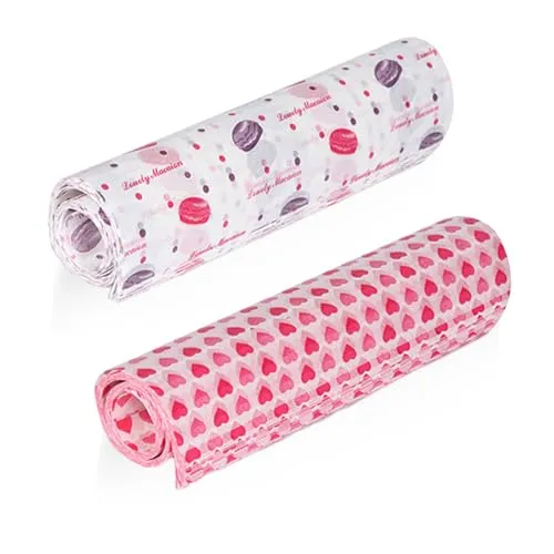 Blatt Backwachspapier, fettdichte Lebensmittelverpackungen, Backmatten, Toasteinlagen, Geschenkpapier, Macaron-Graffiti-Wachspapier 100