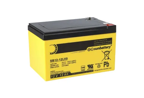 sunbattery Ersatzakku für ABUS BT2120 12V 12Ah - Bleiakkus - Zuverlässiger Ersatzakku für Ihre ABUS BT2120 Alarmanlage mit langer Akkulaufzeit und Sicherheitsmechanismen für optimalen Schutz.