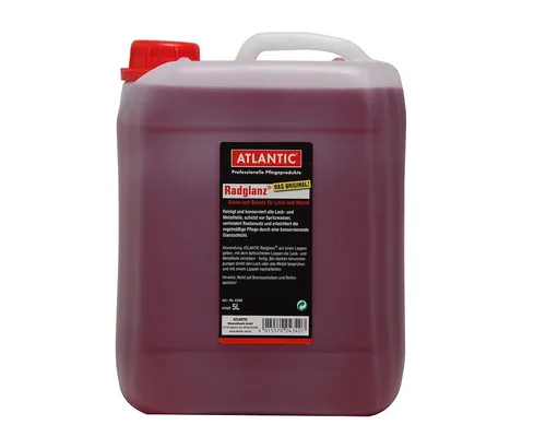 Atlantic Radglanz 5 Liter Fahrrad Nachfüllung - Schmieren & Säubern: Effektive Reinigung und Schutz für Ihr Fahrrad mit mineralölbasierten Inhaltsstoffen im praktischen 5-Liter-Kanister.