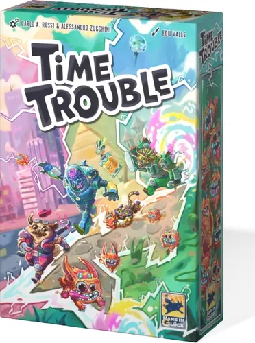 Hans im Glück HIGD1027 - Time Trouble kooperatives Echtzeit-Familienspiel, für 2-4 Spieler, spannende Zeitreise mit strategischen Herausforderungen