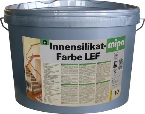Mipa Innensilikat-Farbe LEF Innenwandfarbe Deckenanstriche lösmittelfrei 2,5L