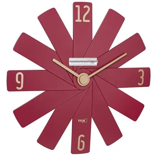 Wanduhren Rot von TFA Dostmann