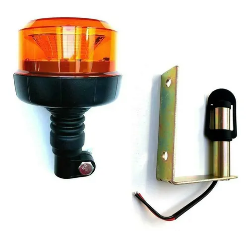 LED Rundumleuchte Warnleuchte 12V 24V mit 3 Beleuchtungsmodi und Aufsteckrohr