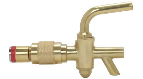 Messing Zapfgarnitur Pittermännchen Automatikhahn in gold von Rick & Jülich GmbH