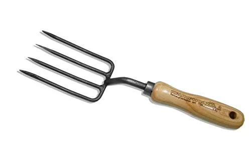 Krumpholz Gartenpflege-Set - Blumengabel mit Eschengriff - Gartenwerkzeuge, hochwertige Blumengabel mit 4 runden Zinken für präzise Pflege und langlebigen Eschengriff für optimalen Komfort.