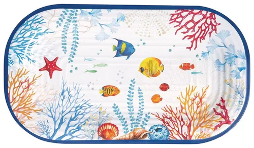 EasyLife Servierteller Bora Bora, Melamin, Spülmaschinengeeignet, Mehrfarbig, Motiv: Unterwasser