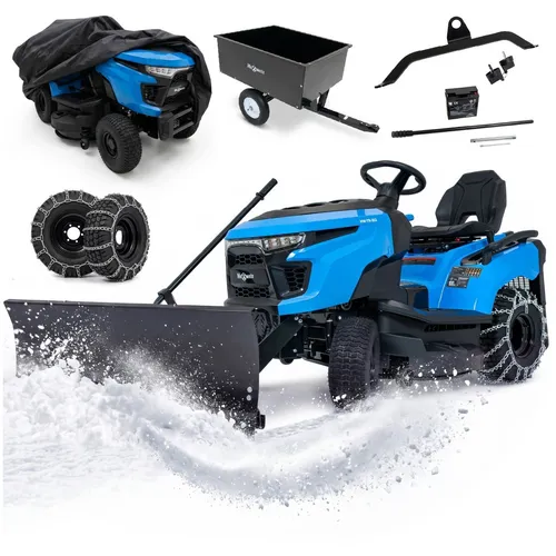 Rasentraktor Schneefräse 586cc mit 110cm Schneepflug