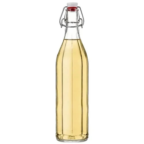 KADAX Bügelflasche 750ml, große Glasflasche mit Bügelverschluss | Leere Flasche zum Befüllen für Wasser, Saft & Likör, luftdichte Likörflasche aus Glas, Schnapsflasche