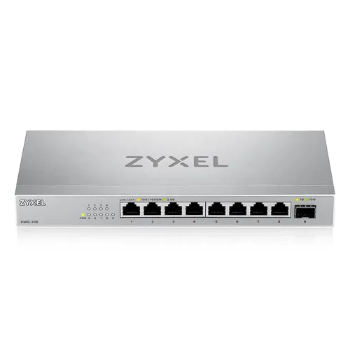 ZyXEL XMG-108 - 8-Port 2.5G MultiGig Switch, leistungsstark und ideal für flexible Netzwerkumgebungen