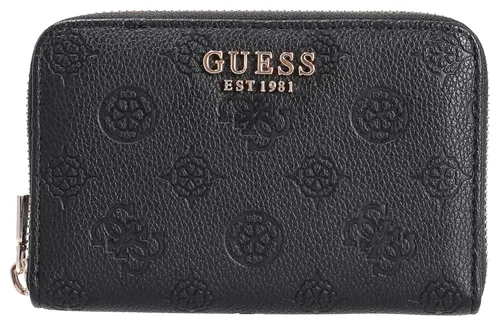 GUESS Geldbörse Ella Logo SLG Zip Around Schwarz in schwarz von GUESS