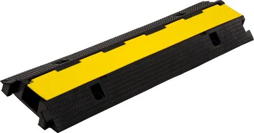 Pronomic Protector 1-100 Kabelbrücke 1-Kammer mit Steckverbindung - Kabelbrücke für den Außeneinsatz, belastbar bis 7,5 t, ideal für sichere Überfahrten und Ordnung bei Veranstaltungen.