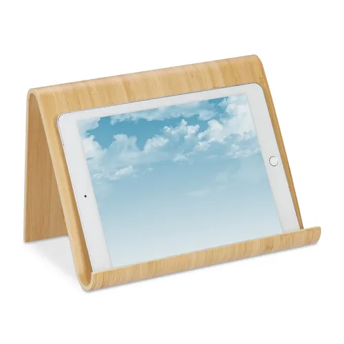 Tablet Ständer Leseständer aus Holz von Relaxdays