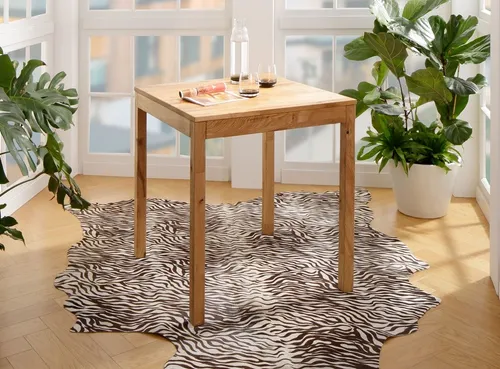 Esstisch Massivholz 70x70cm aus Wildeiche - Quadratischer Esstisch aus geöltem Massivholz, ideal für 4 Personen, bringt natürlichen Charme in jedes Zimmer.