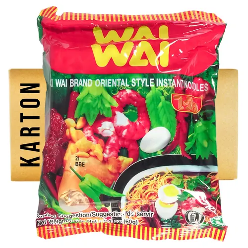 Wai Wai Instantnudel nach orientalischer Art Instant noodles Nudelsuppen 30x60g