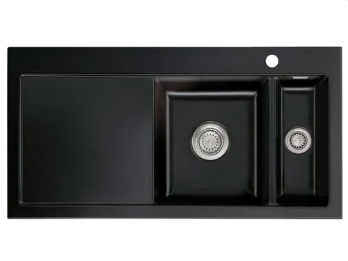 Systemceram Mera 100 Nero Keramikspüle Handbetätigung von systemceram