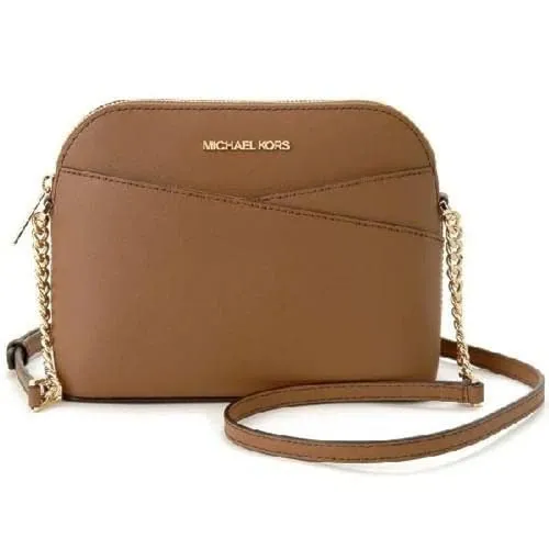 Michael Kors JET SET TRAVEL MD DOME CROSSBODY Tasche - Umhängetasche aus hochwertigem Leder in der Farbe luggage, mit goldfarbener Verschluss und praktischen Fächern für optimale Organisation.