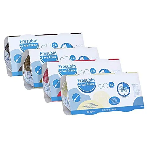 Fresubin 2 Kcal Creme Mischkarton im Becher - Energy Drinks: Cremige 2 Kcal Nahrungsalternative in praktischen Bechern, ideal für eine kalorienreiche Ernährung.