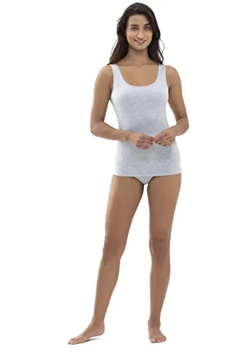 Mey Tagwäsche Serie Cotton Pure Damen Tops breiter Träger Light Grey Melange S(38)