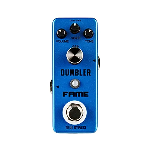 Fame LEF-315 Dumbler Overdrive Effektpedal - Gitarren-Effektgeräte - Kompakter Overdrive mit True Bypass, ideal für cremigen Crunch und straffen Boost, perfekt für unterwegs.