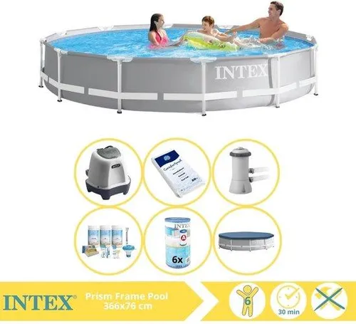 Intex Prism Frame Schwimmbecken 366x76 cm mit Filterpumpe