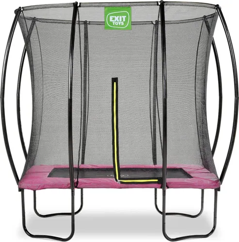EXIT Silhouette Trampolin mit Sicherheitsnetz 254 x 153 cm - Rosa - Trampolin mit Sicherheitsnetz, ideal für sicheres Springen und Spielspaß im Garten. Perfekt für Kinder und Familien!