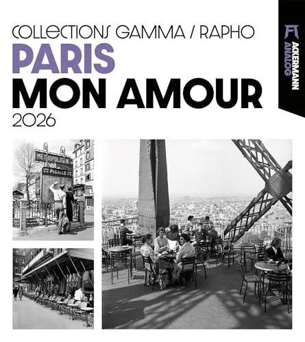 Paris, mon amour Kalender 2026 - Kalender im großen Hochformat (48x54 cm) mit stilvollen Schwarzweißfotografien von Paris – ideal für Reisefans und Liebhaber der französischen Kultur.