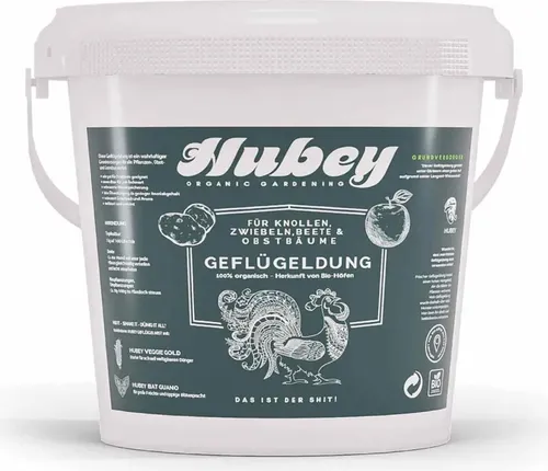 Hubey Hühnerdung 1 Kg Universaldünger Naturdung & Bodenaktivator aus Hühnermist