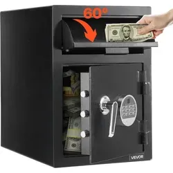 VEVOR Einwurftresor Fallsafe Drop Schranktresor 1,2 cu.ft - Sicherheitslösung: Einwurftresor mit 2 Ebenen für einfache Einlage, robust aus Q235-Stahl und ideal für die sichere Aufbewahrung von Werten.