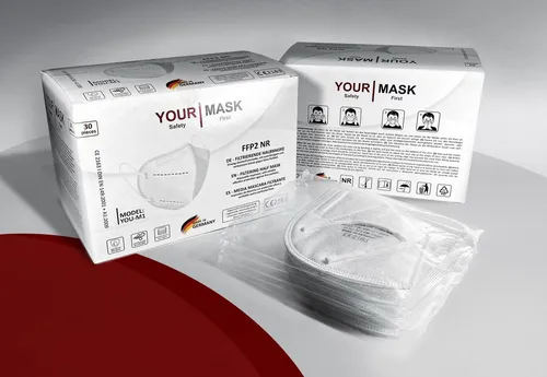 Kingsale Atemschutz-Vollmaske YOUR MASK M1 - FFP2-Masken EN 149:2001 - 30er Box Atemschutzmaske, 30er Packung