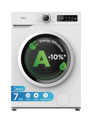 Midea MF110W70BA10WIT Waschmaschine A Dampf 7KG 1400 Time 15 Programme CL.A-10%